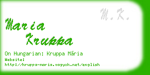 maria kruppa business card
